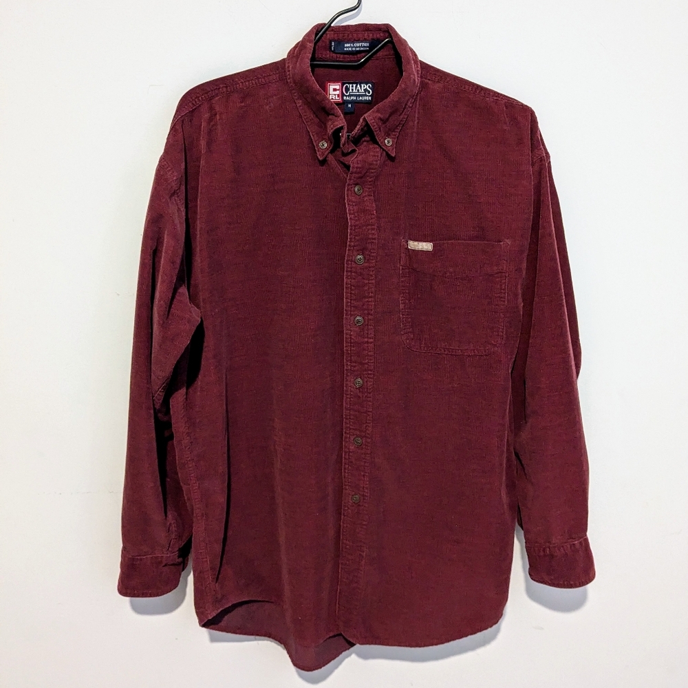 Red Chaps Ralph Lauren Long Sleeve Shirt Size M